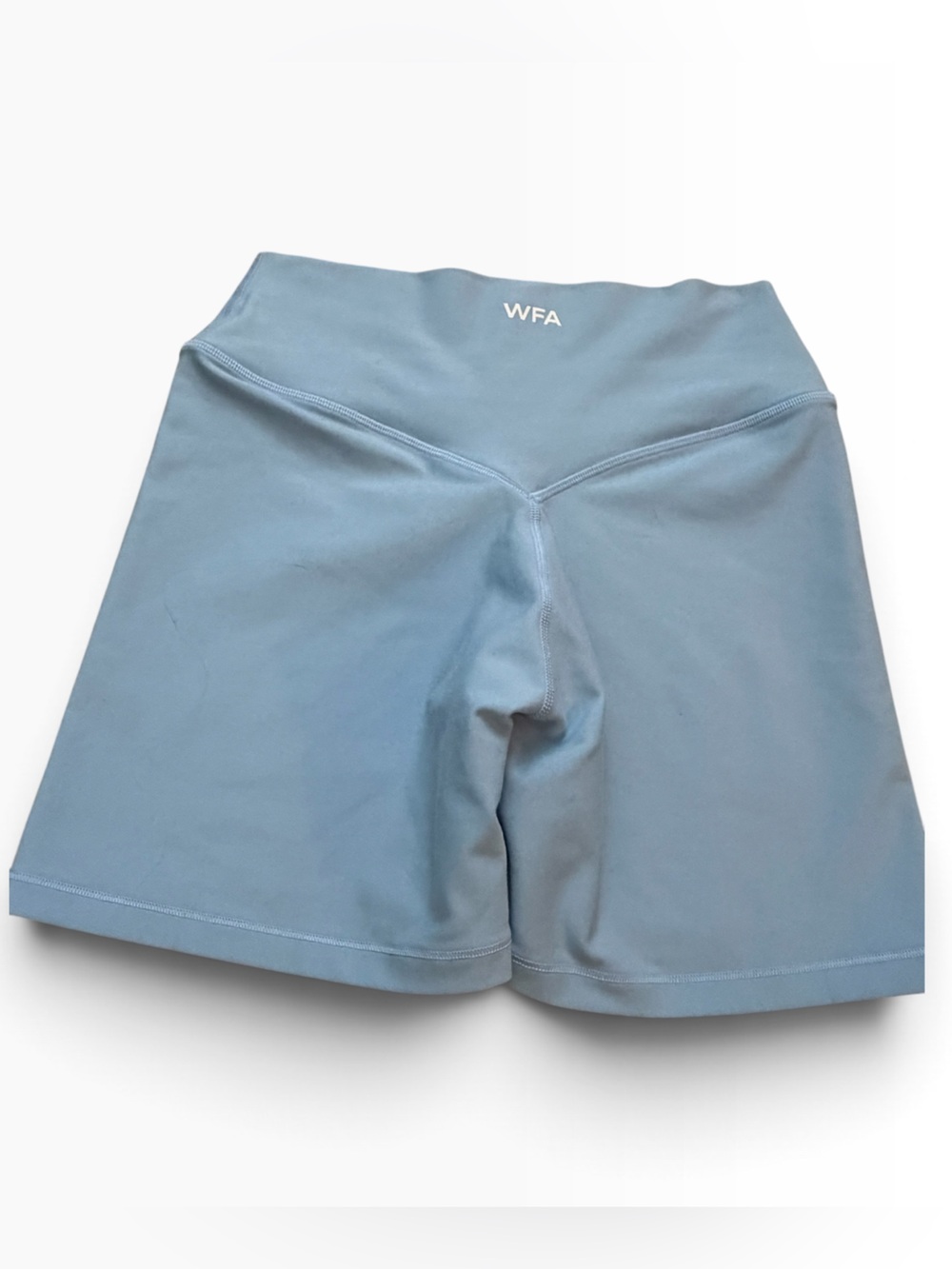 White Fox Active Keep Up High Waisted 4” Bike Shorts Blue